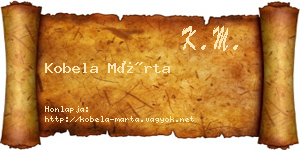 Kobela Márta névjegykártya